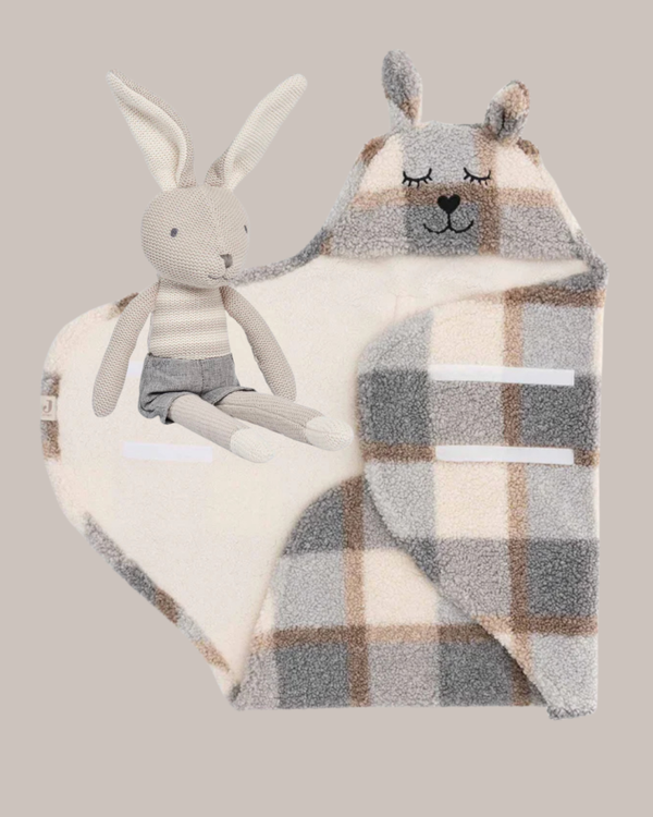 Geschenkset | Wikkeldeken | Knuffel Bunny