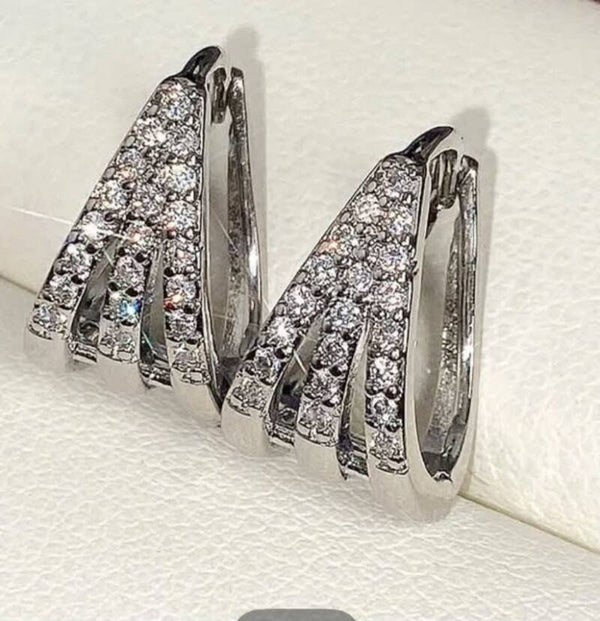 Boucles d’oreilles argentée