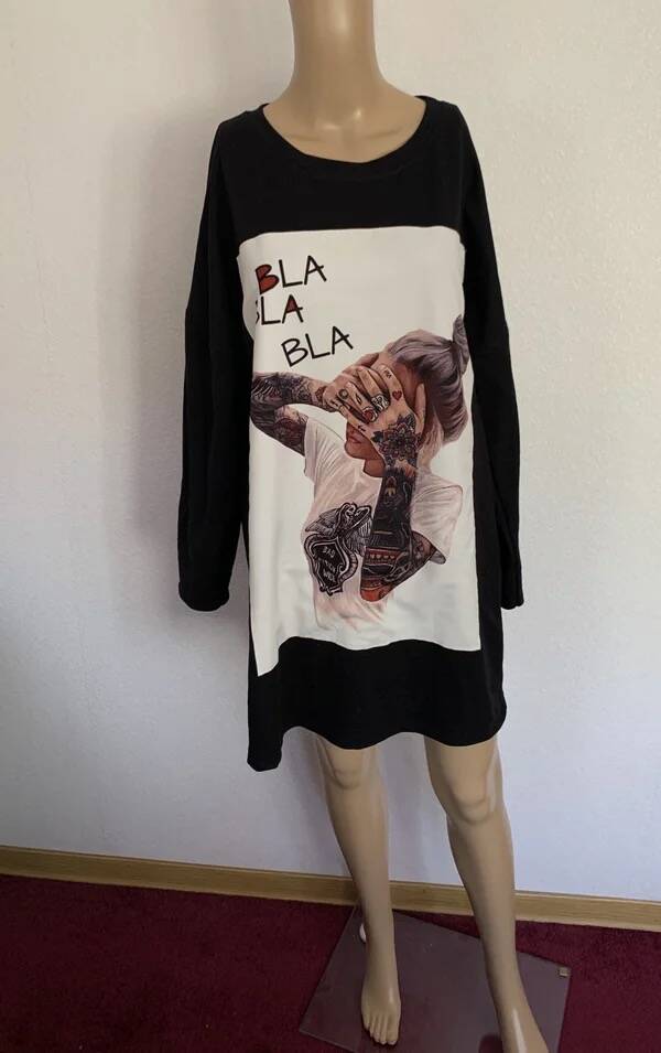 Tunika Kleid Langarm TKL12