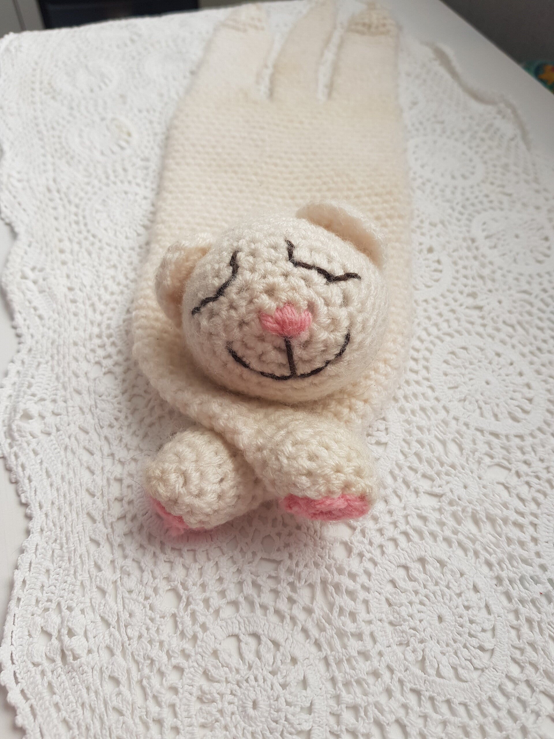 Slapende knuffelkat