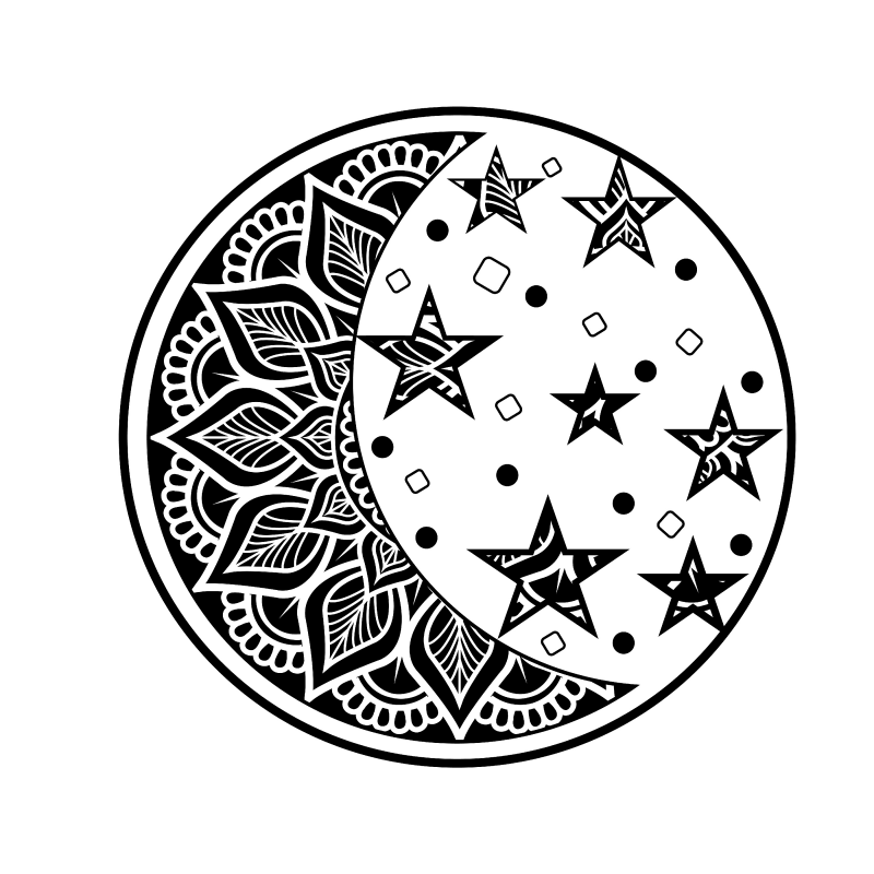 Mandala black and white
