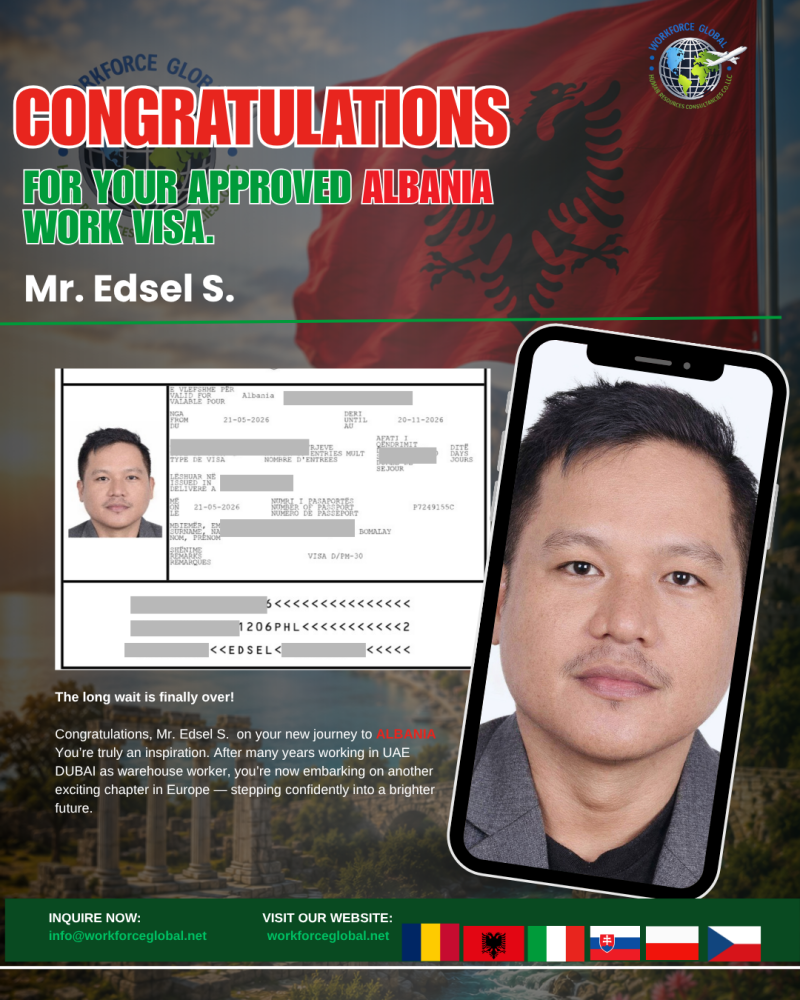 approved work visa sir Edsel