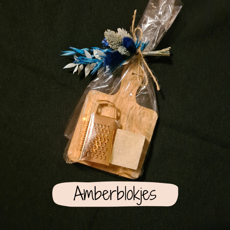 Amberblokje met rasp