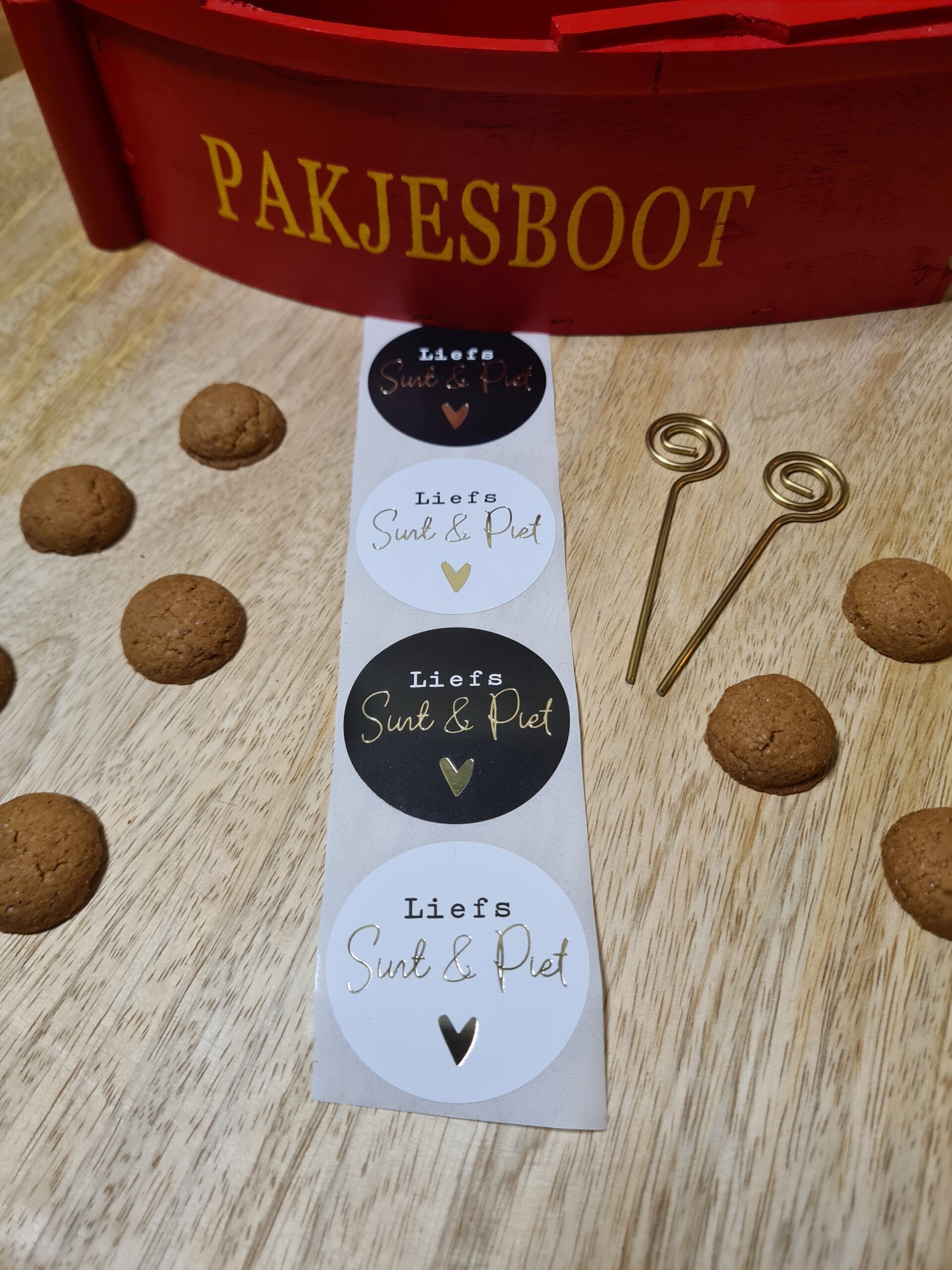 Liefs Sint & Piet cadeau sticker