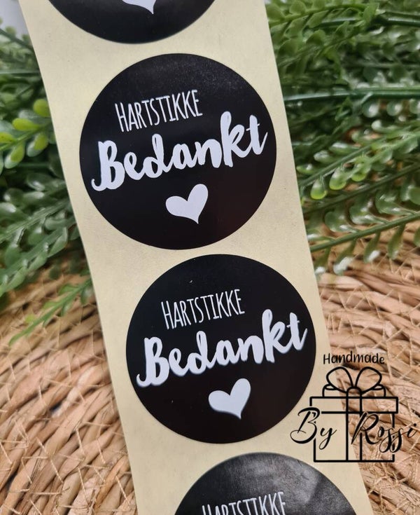 Hartstikke Bedankt - Cadeausticker