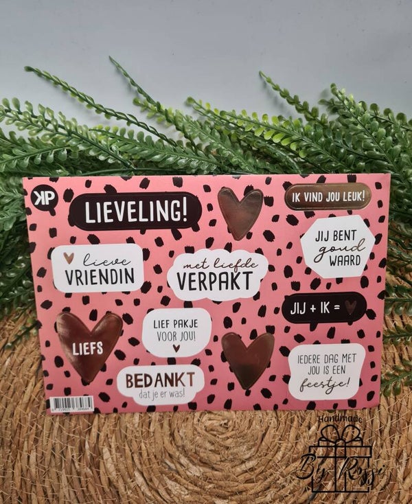 Stickervel - Lieveling - Zwart, wit & goud