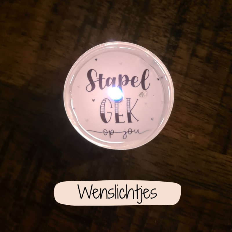 wenslichtjes met een eigen tekst of logo