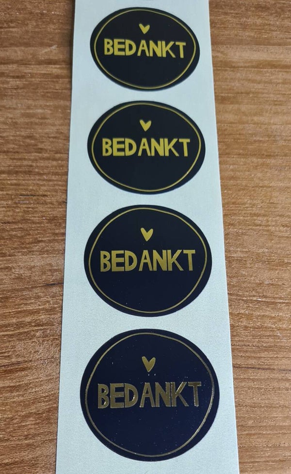 Cadeausticker - Bedankt