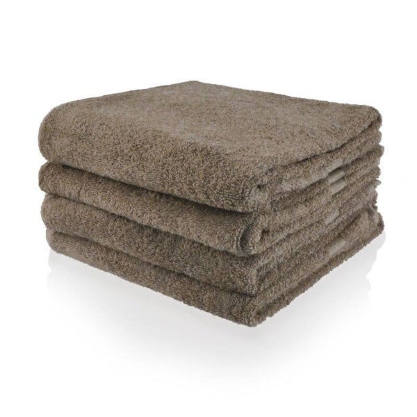 Handdoek met geborduurde naam - Taupe donker