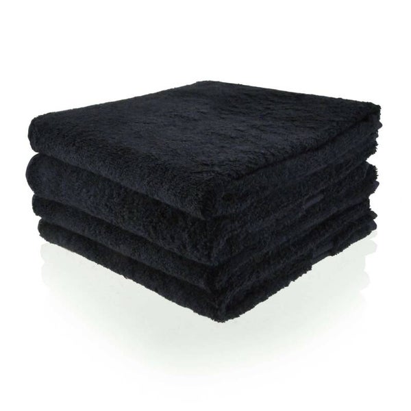 Handdoek met geborduurde naam - Zwart