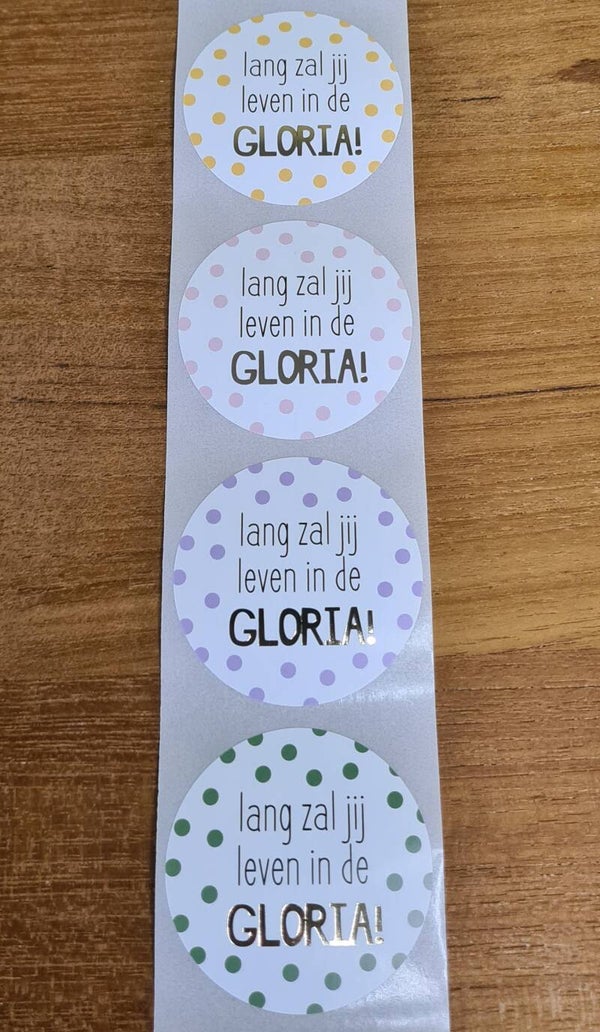 Cadeaustickers - Lang leven in de gloria