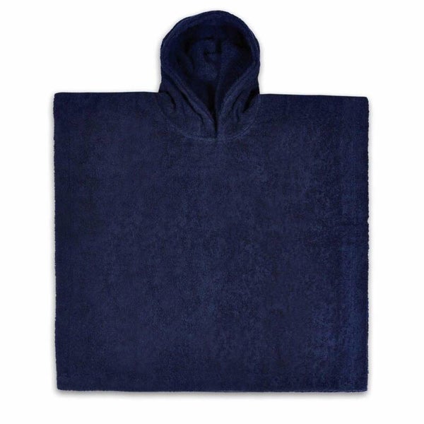 Poncho met geborduurde naam - Navy