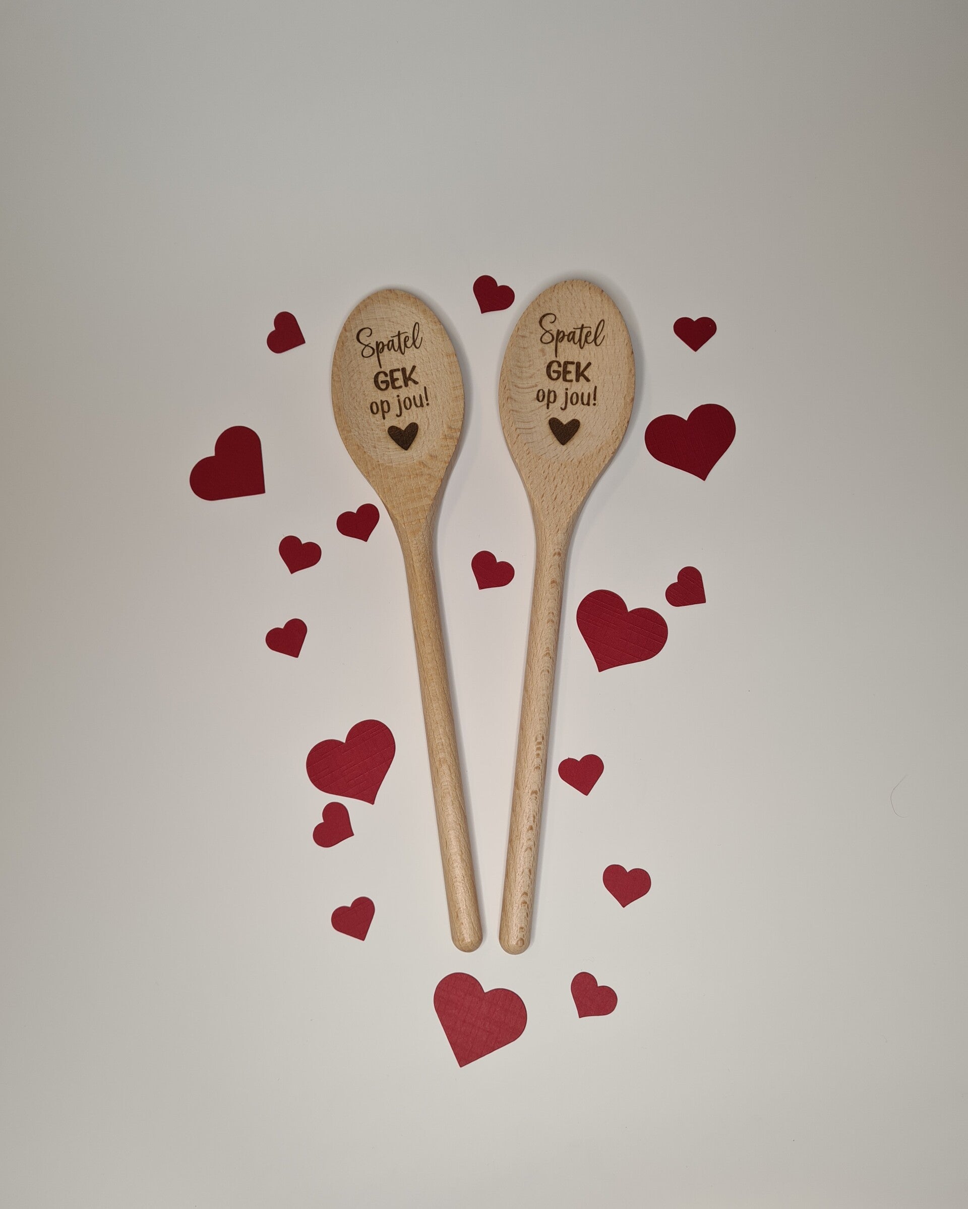 Spatel gek op jou - houten lepel