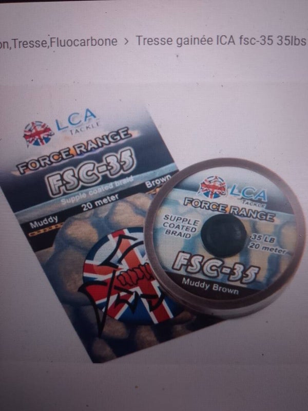 Tresse gainée lCA fsc-35 35lbs 20m browm