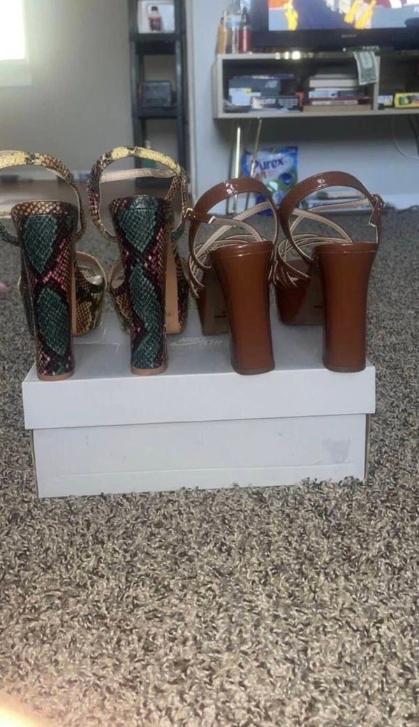 Multicolor women’s high heels