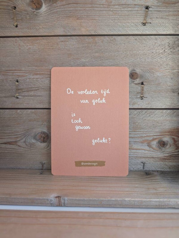 De verleden tijd van geluk