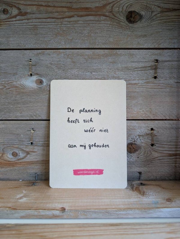 De planning