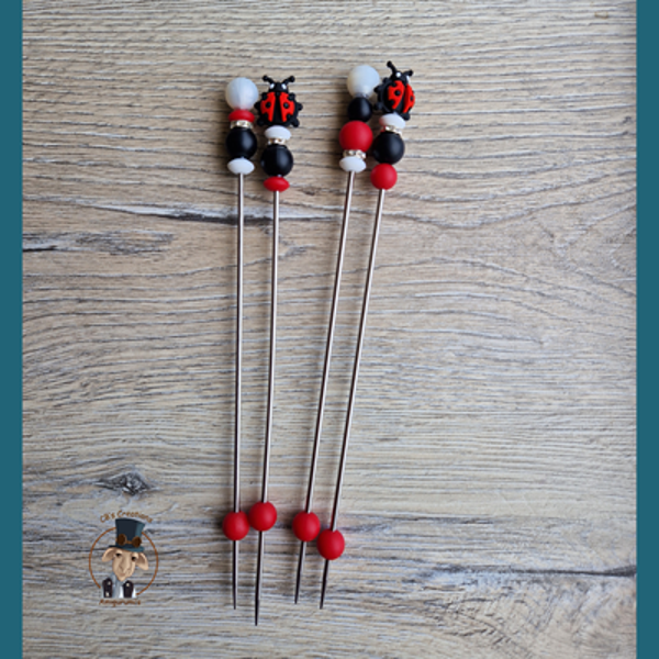 Amigurumi sticks Lieveheersbeestje