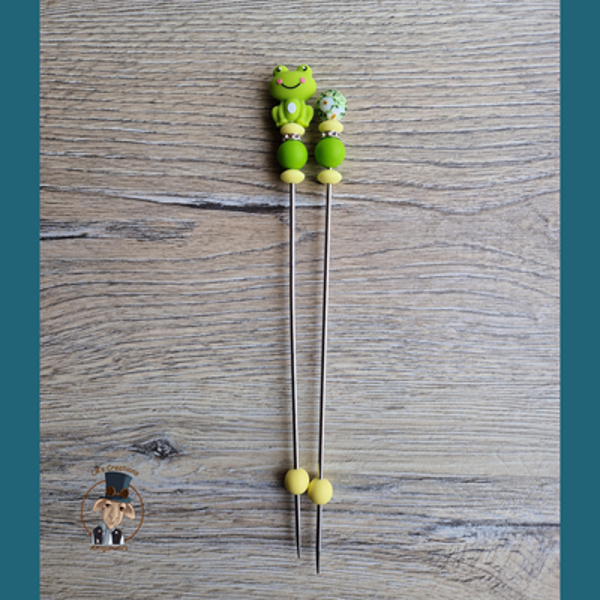 Amigurumi sticks Kikker