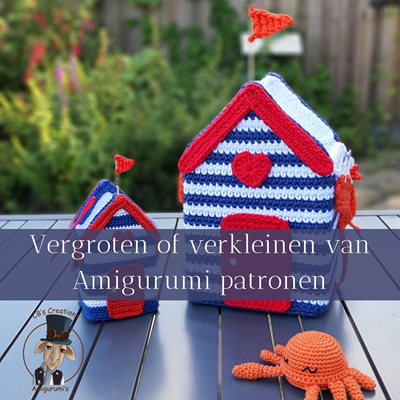 Een groot en klein strandhuisje