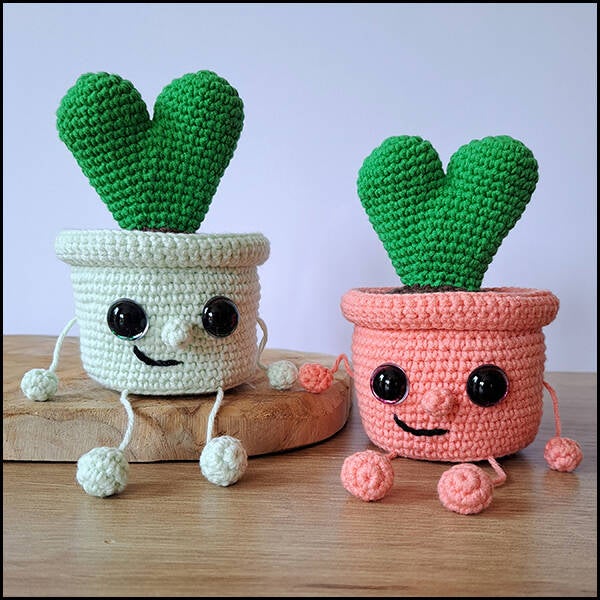 Hartje in een potje, haakpatroon