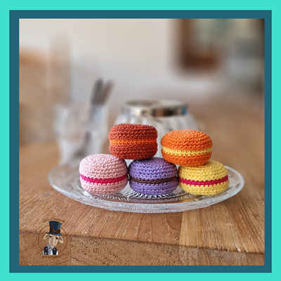 gehaakte franse macarons