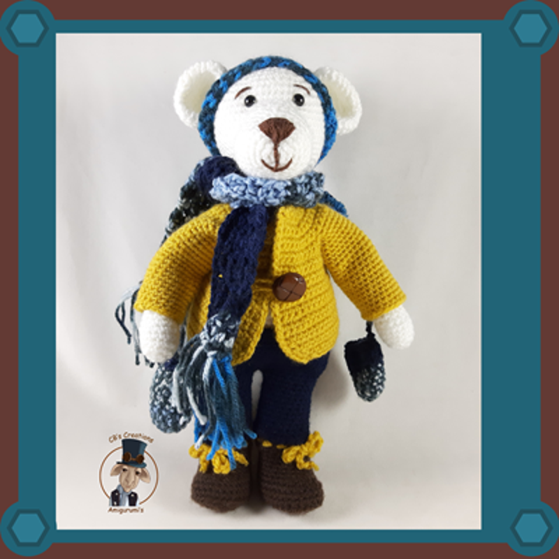 IJsbrand de Beer , gehaakt met acryl garen