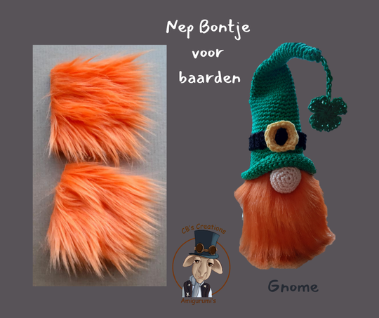 Baardjes voor Gnomes (nep bont), per stuk