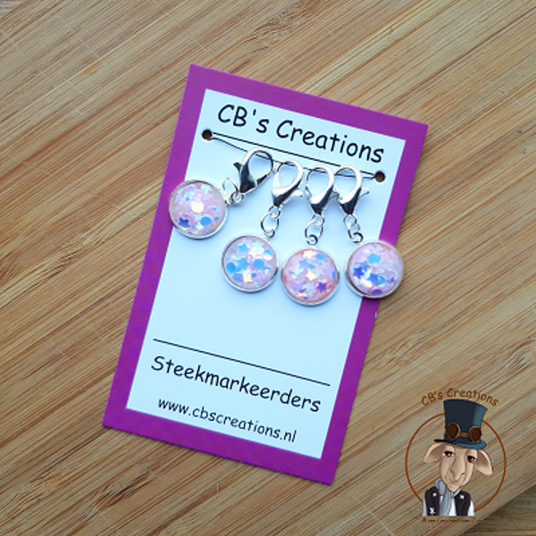 Steekmarkeerder Glitter & Glamour, per set