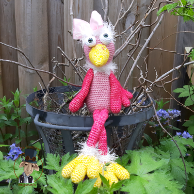 Gehaakte kleurrijke vogel Sweet