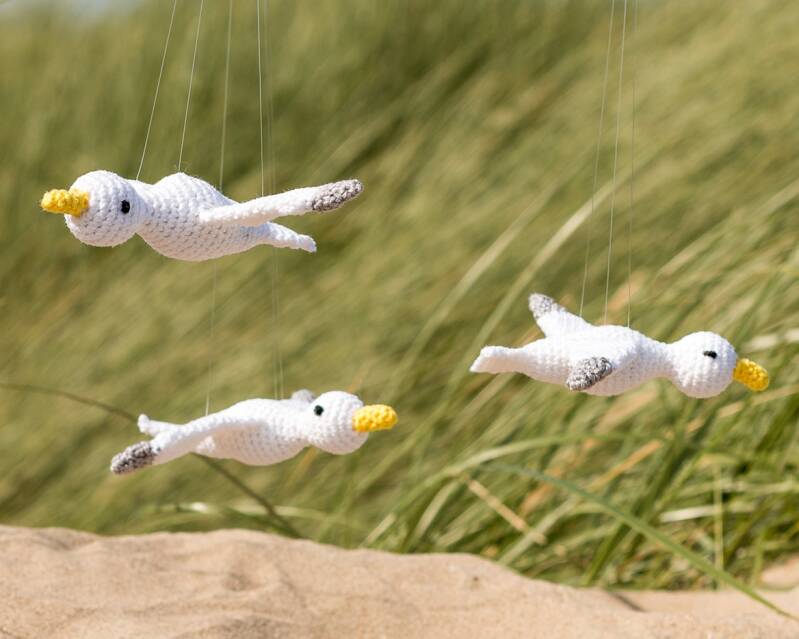 Gehaakte vliegende meeuwen