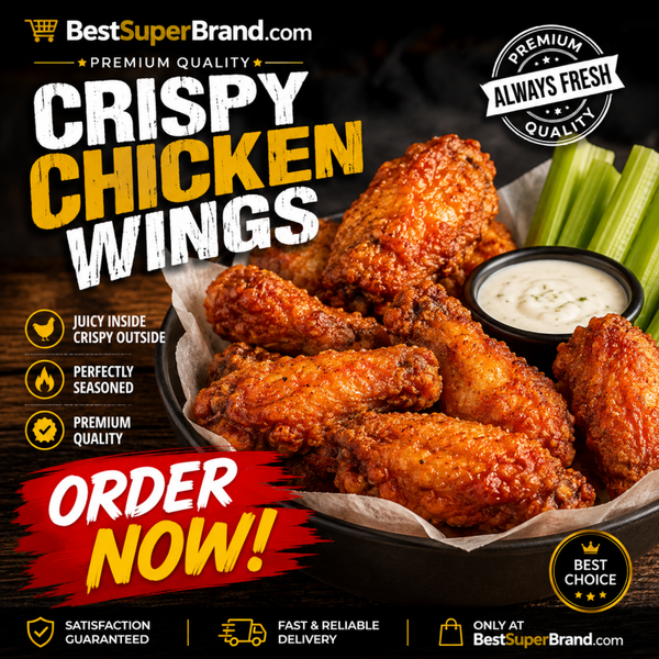 Crispy Chicken Wings! (9-pack).