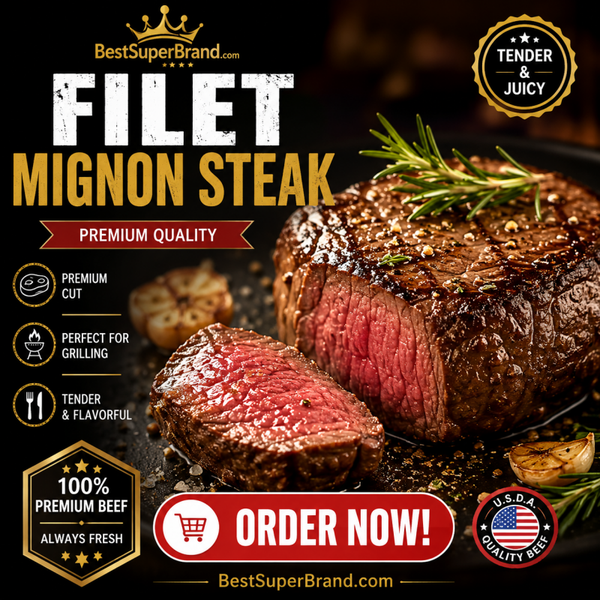 Filet Mignon Steak, (1-pack).