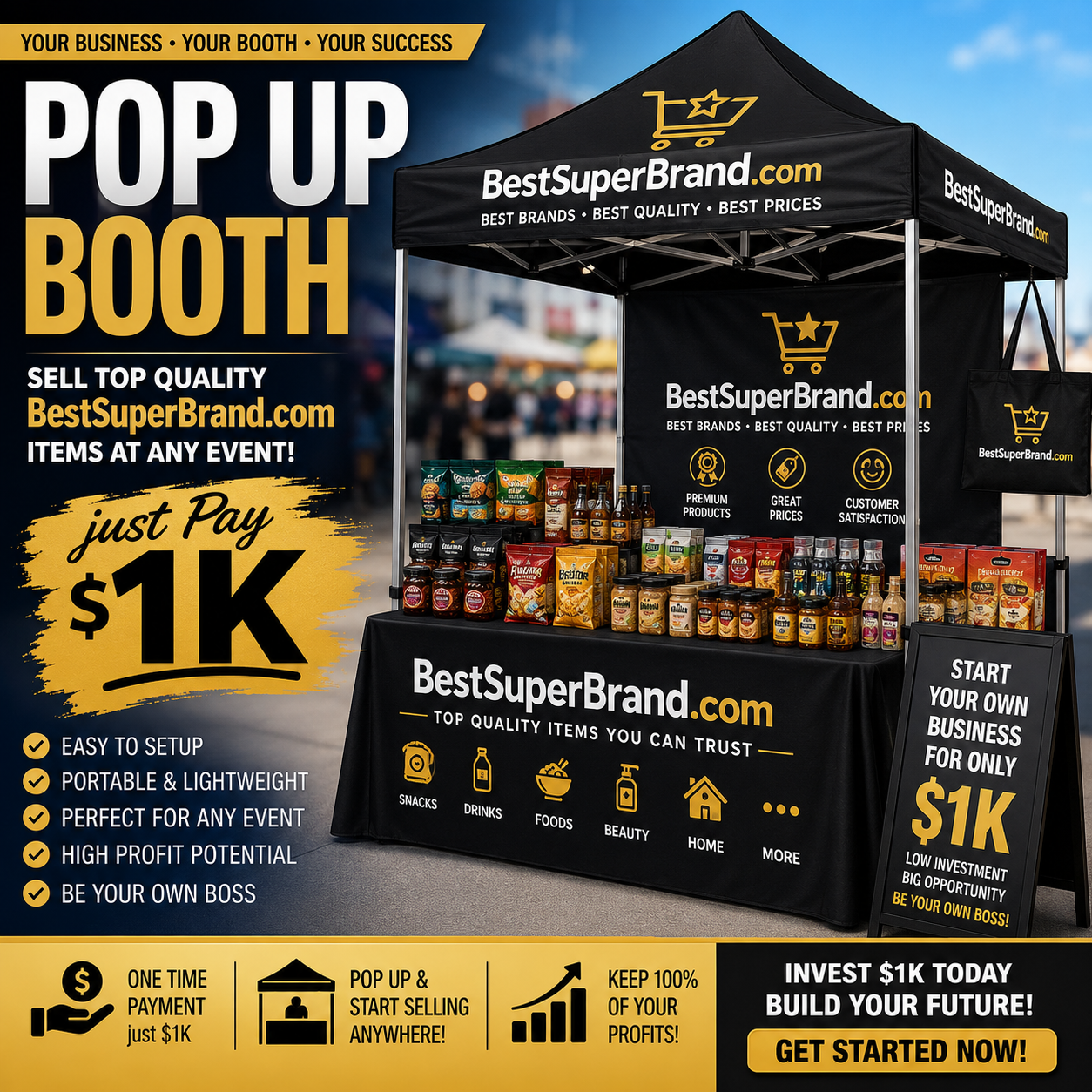 Pop Up Booths For Sale!