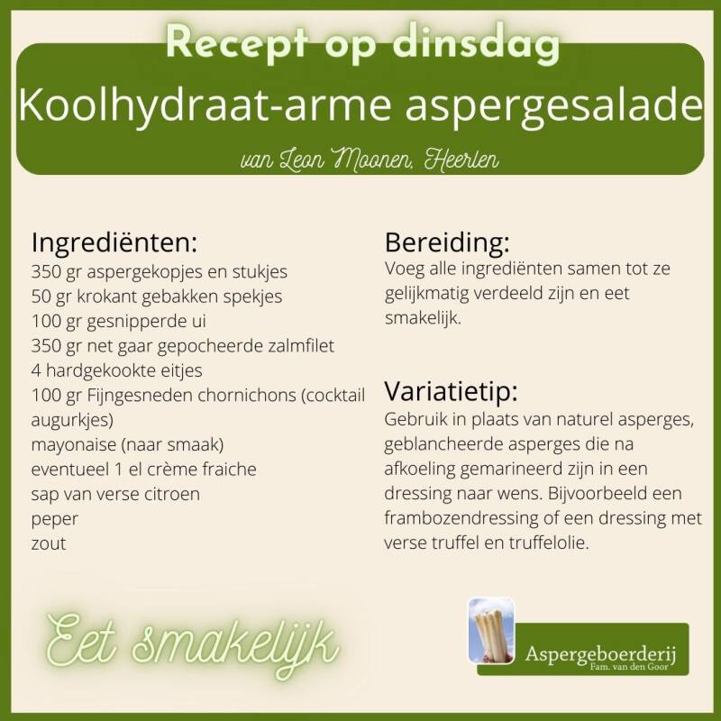 Koolhydraat arme aspergesalade