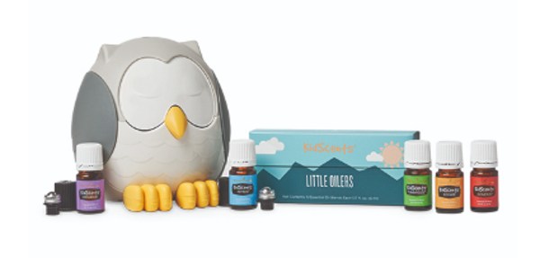 Little Oilers Premium Starter Kit with Feather the Owl Ultrasonic Diffuser