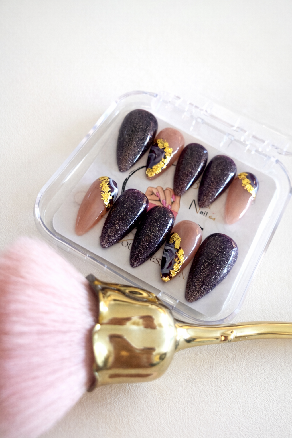 Press On Nail - Pourpre Royal - Taille M - Unique