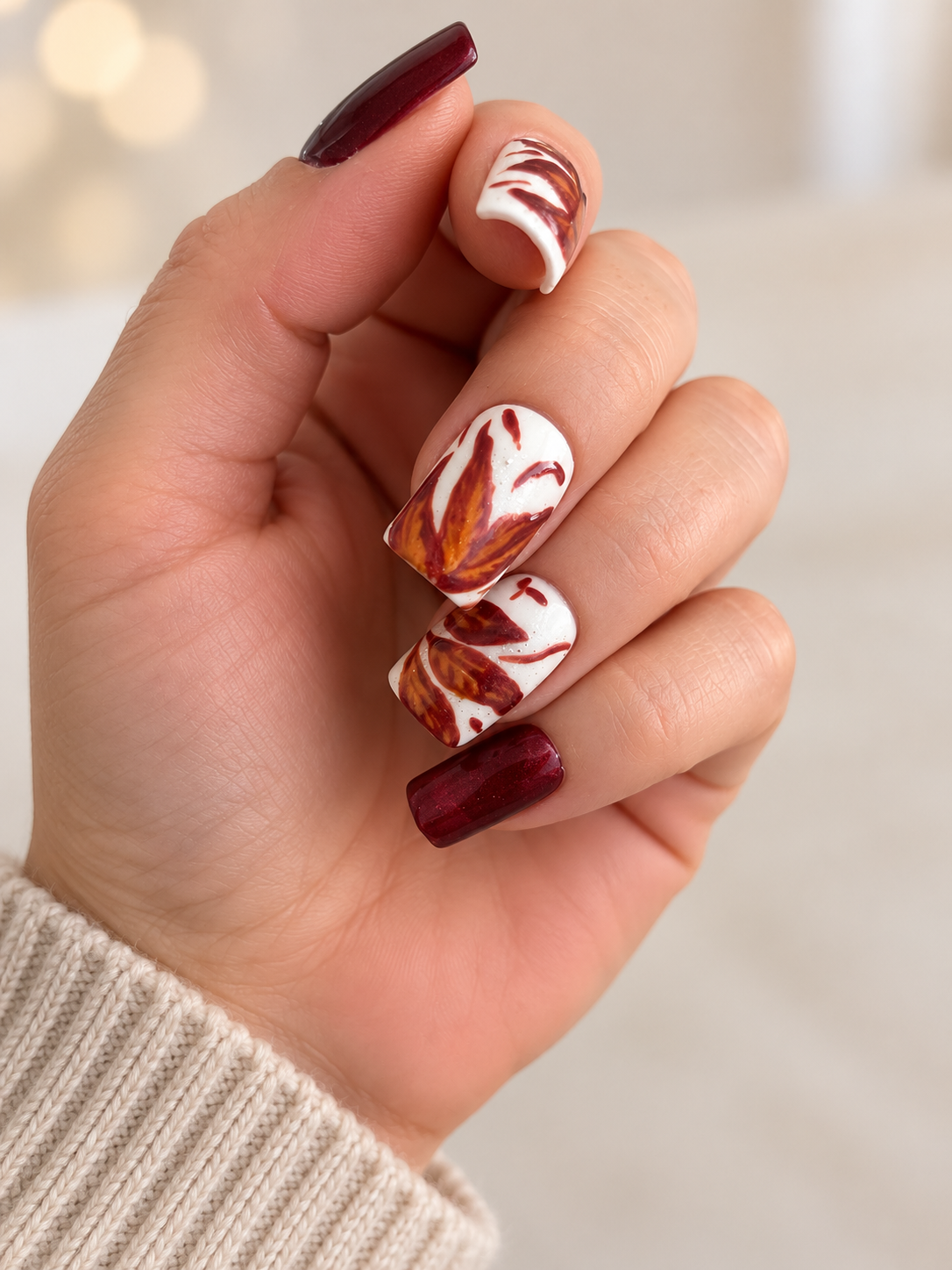 Press On Nails – Éclat d’Automne – Collection Signature – Taille personnalisée