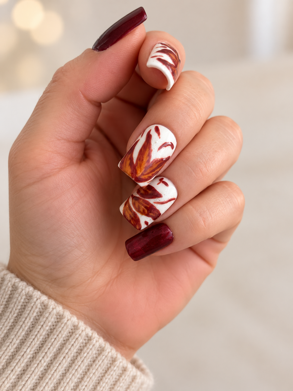 Press On Nails – Éclat d’Automne – Collection Signature – Taille personnalisée