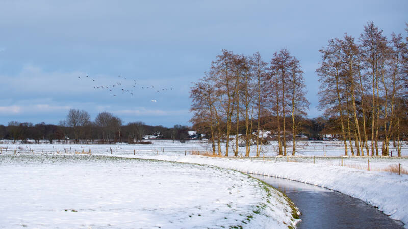 Omgeving Lhee in de winter