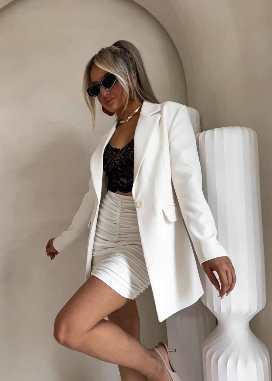 BLAZER LONG - WIT