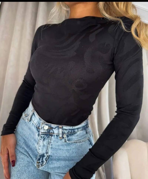 RELIEFSSTRUCTUUR TOP ZWART