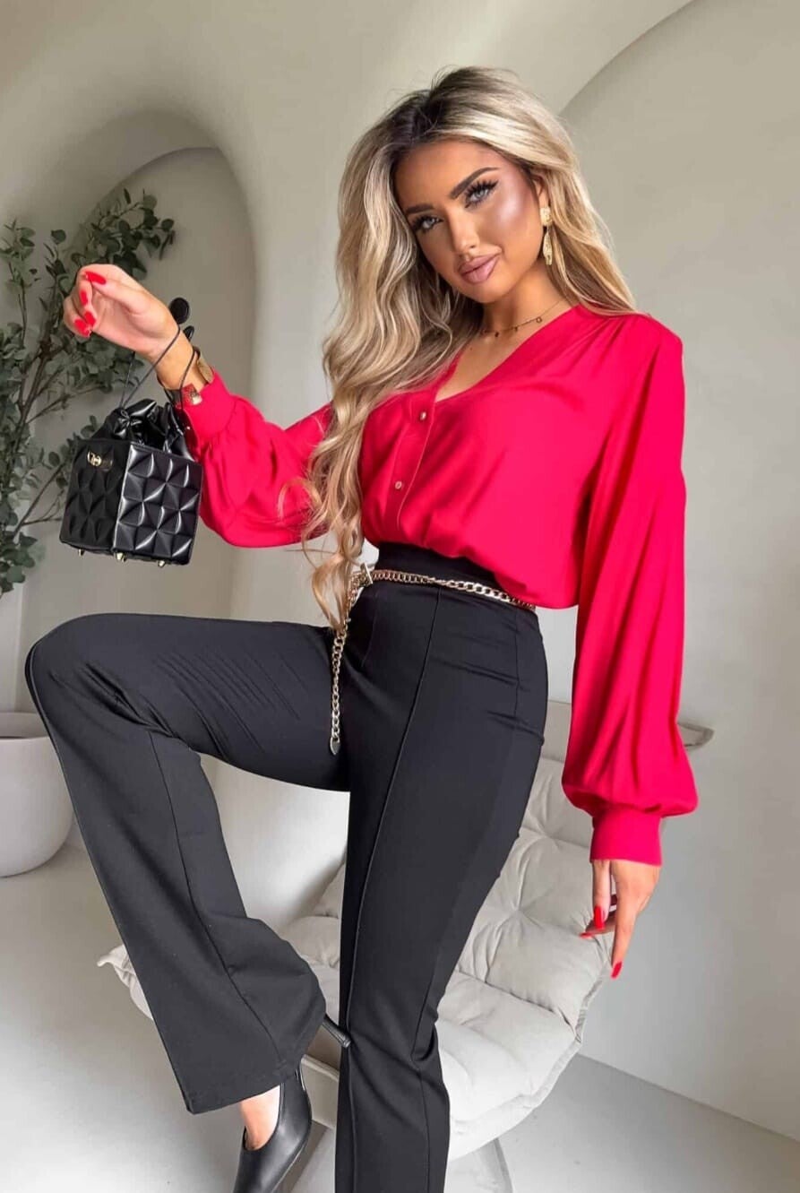 RUFFLES BLOUSE ROOD