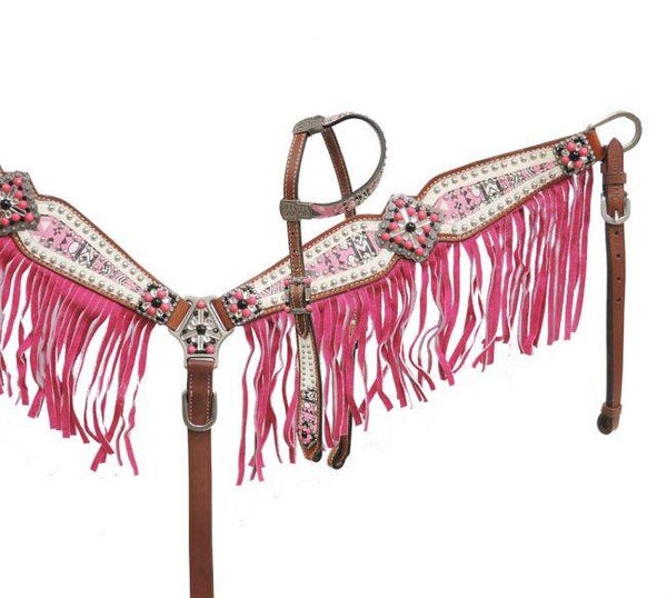 Aztec print set kopstuk + borstriem (1004)