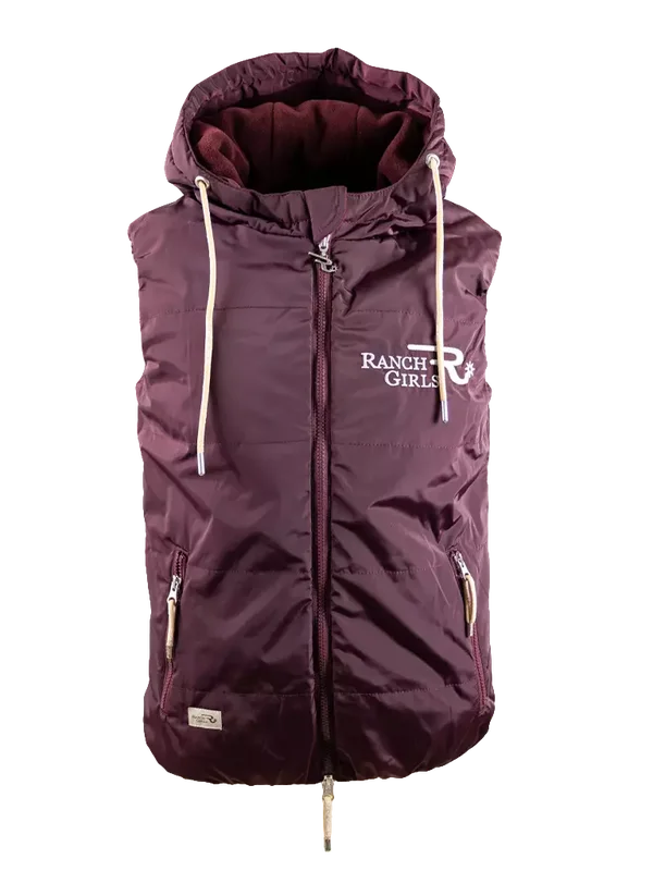 Ranch Girls Hooded Vest ´PAM´ dark wine (2292)