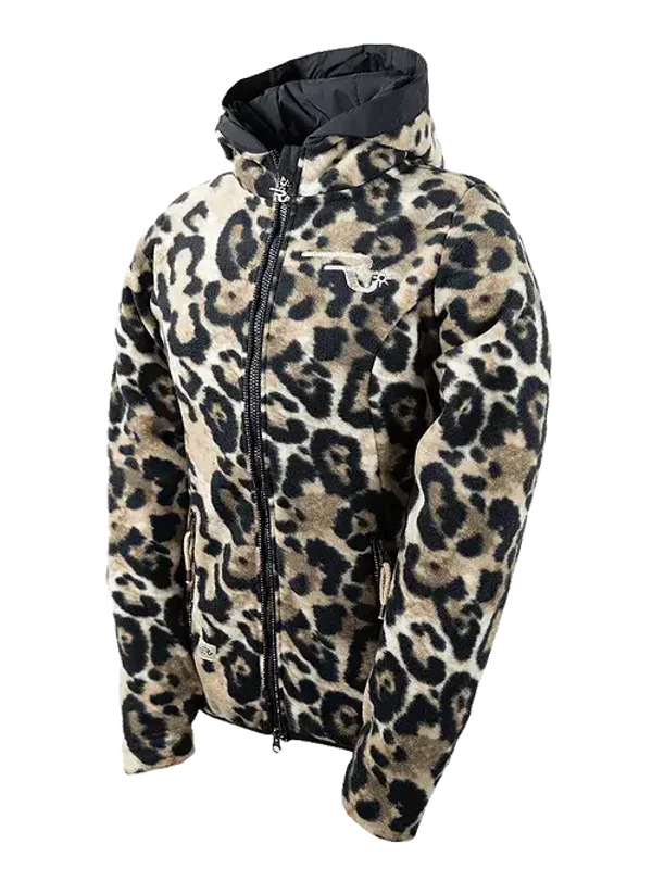 Ranch Girls Hooded Polar Fleece Jacket `GABY` leopard (2802)