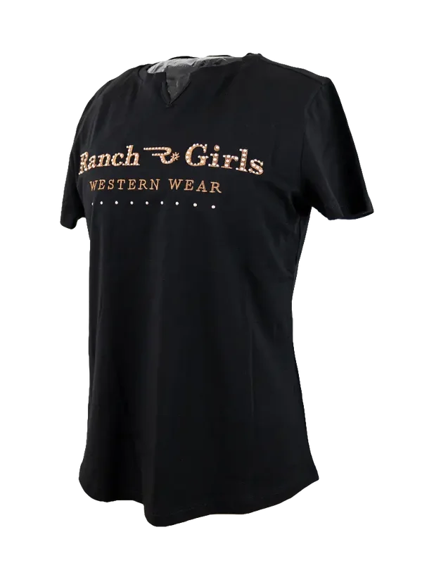 Ranch Girls T-Shirt `MATHILDA` black (2685)