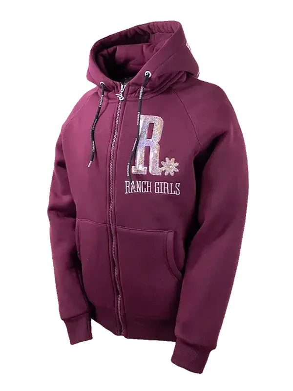 Ranch Girls Hooded Sweat Jacket ´SHINEY´ deep wine (2807)