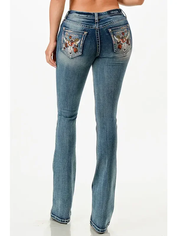 Steer Head Embroidery grace in la (2701)