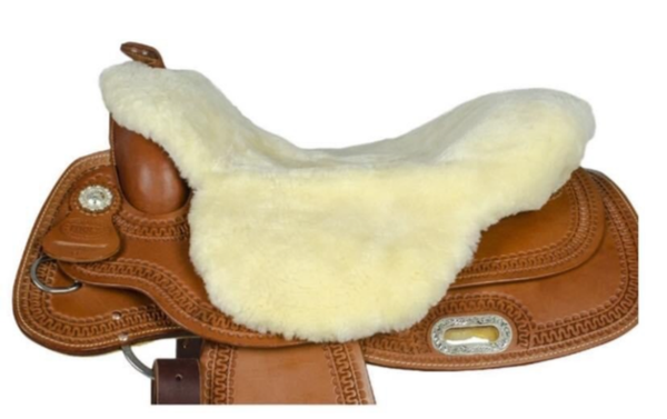 Schapen pels voor western zadel verschillende kleuren (1452)